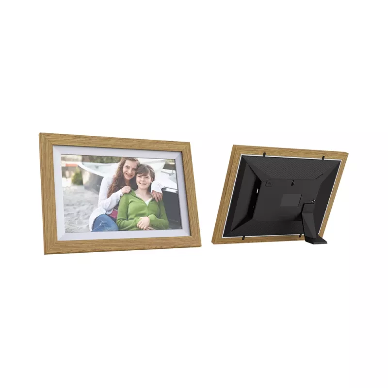 WOZINSKY WRC-32 10.1 inch skaitmeninis nuotraukų rėmelis su Frameo programėle, 32GB, šviesiai ruda