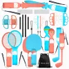 HURTEL Family Accessories Kit 23 in 1, skirta Nintendo Switch 2 – oranžinės ir mėlynos spalvos rinkinys