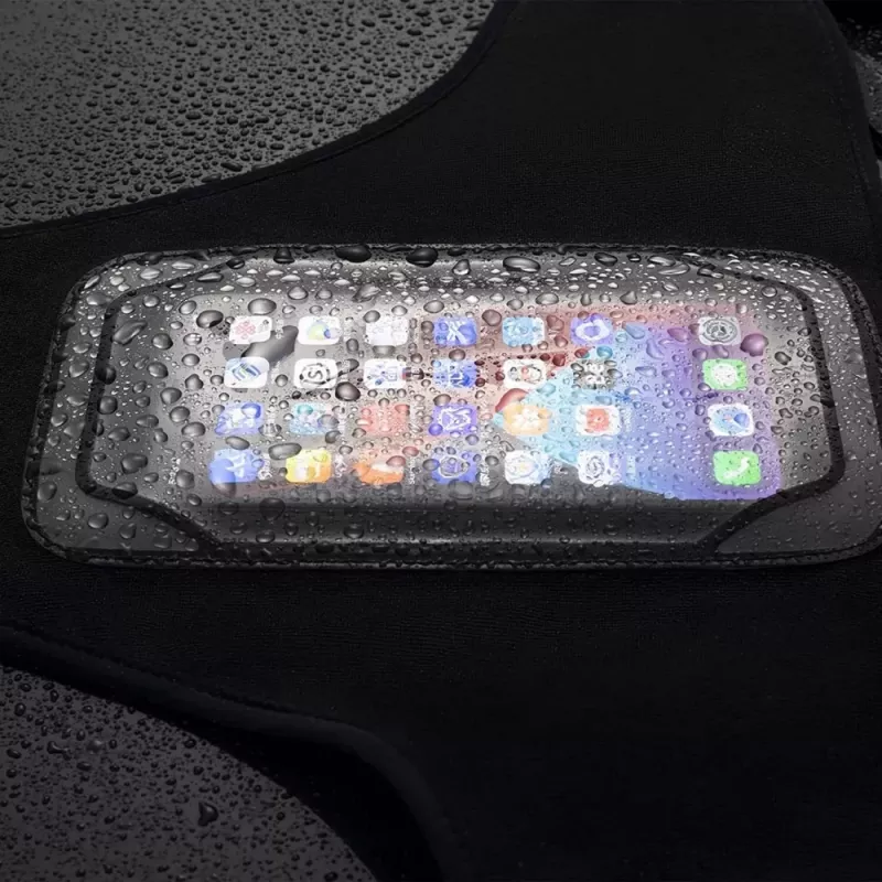 ROCKBROS D78 Bicycle Sweat Guard with Phone Pocket and Touchscreen Window - Black