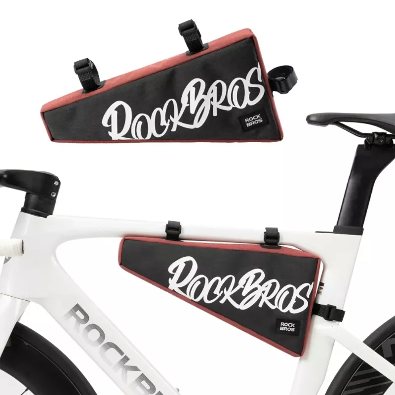 Rockbros G008 Flash Journey Dviračio Rėmo Krepšys – XL, Raudonas