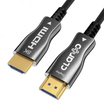 Claroc PRO-HDMI-21-10M Active Optical HDMI 2.1 laidas 10m (32.8ft) 8K@60Hz 4K@120Hz 48Gbps pintas nailonas