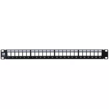 NETRACK 104-20 24-Port Keystone Patch Panel 1U 19-inch Black