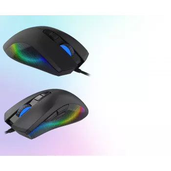 AQIRYS Phoenix laidinė RGB žaidimų pelė, 12000 DPI, juoda