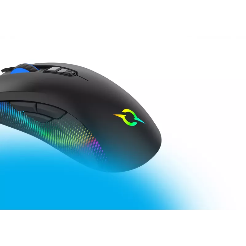 AQIRYS Phoenix laidinė RGB žaidimų pelė, 12000 DPI, juoda