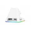 AQIRYS Zephyr belaidė žaidimų pelė, 2,4 GHz + Bluetooth, 26000 DPI, balta