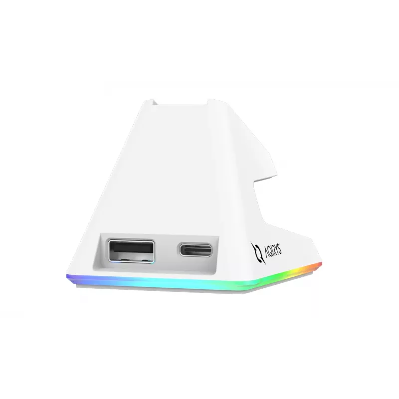 AQIRYS Zephyr belaidė žaidimų pelė, 2,4 GHz + Bluetooth, 26000 DPI, balta