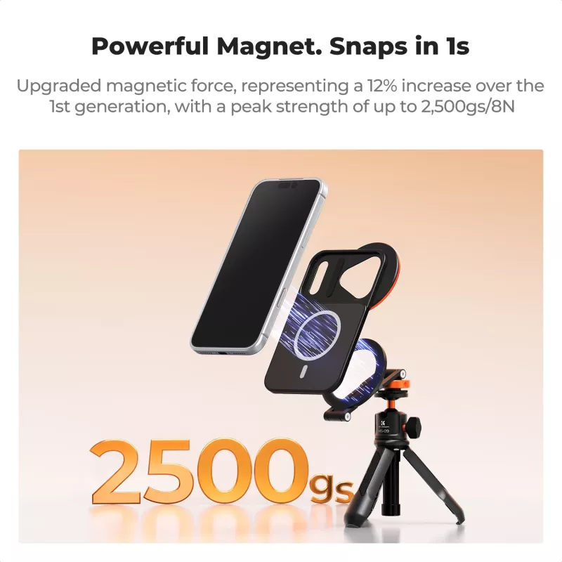 KF Protective Photography Case su 58 mm lęšio laikikliu, skirtas Apple iPhone 17 Pro Max - Juoda