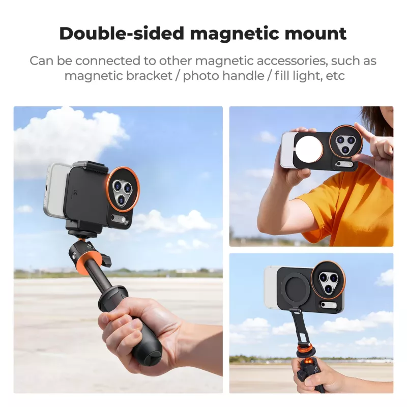 KF Protective Photography Case su 58 mm lęšio laikikliu, skirtas Apple iPhone 17 Pro Max - Juoda