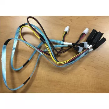 Supermicro CBL-SAST-0675 2x Mini-SAS HD → 4x SAS + 2x maitinimo laidas, 80 cm vidinis SAS išsišakojimo kabelis