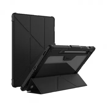 Nillkin Bumper Leather Case Pro, Samsung Galaxy Tab S9+, Juoda