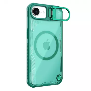 Nillkin Iceblade Prop Magnetinis Dėklas su Stovu, skirtas iPhone 16e / 17e - Žalia