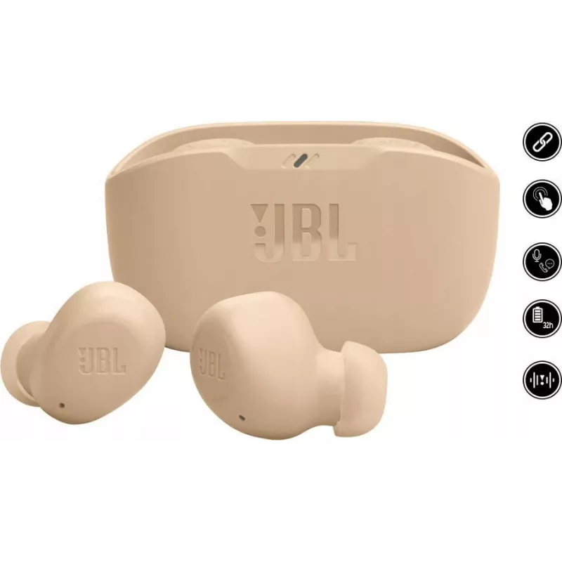 JBL Wave Buds Belaidės Ausinės „True Wireless“ Smėlio Spalvos