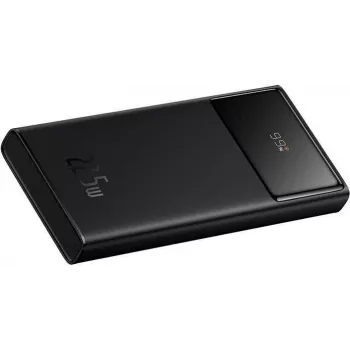 Baseus Star-Lord Power Bank 10000mAh 22.5W su skaitmeniniu ekranu ir USB-C laidu 30cm - Juoda
