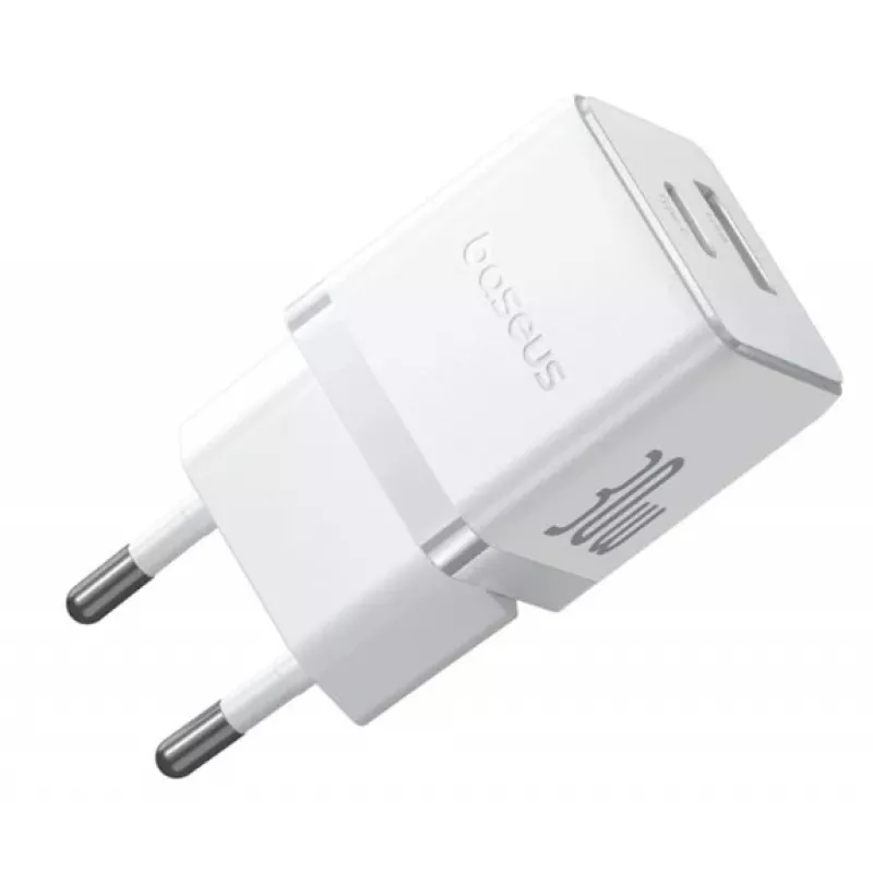 Baseus Palm 30W USB-C USB-A Wall Charger White EU Plug