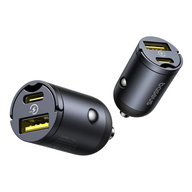 Baseus Tiny Star 30W USB-A USB-C Wall Charger Black
