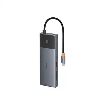 Hub USB-C Baseus Metal Gleam II 10-in-1 HDMI USB-A USB-C RJ45 SD/TF - Space Gray