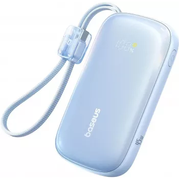 Baseus EnerFill FC21 Qpow 3 Ultra 10000mAh 45W Power Bank su atjungiamu USB-C/Lightning laidu - Mėlyna