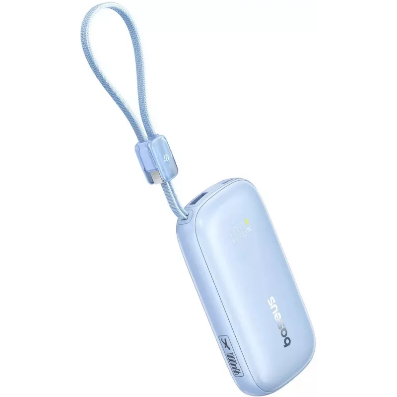 Baseus EnerFill FC21 Qpow 3 Ultra 10000mAh 45W Power Bank su atjungiamu USB-C/Lightning laidu - Mėlyna