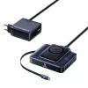 Baseus Nomos NH21 6-in-1 245W belaidė įkrovimo stotelė su dviem įtraukiamais USB-C laidais - Juoda