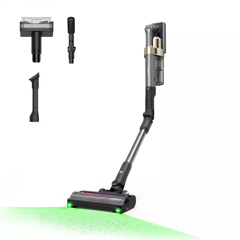 Tineco Pure One A90S belaidis lazdelinis dulkių siurblys su iLoop Smart Sensor technologija, 120 AW, 40 min. veikimo laikas, HEPA filtracija, LED ekranas