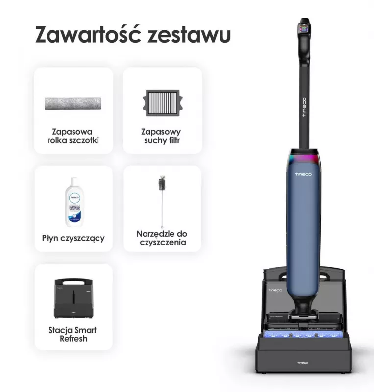 Tineco Floor One S9 Artist Station šlapias-sausas dulkių siurblys