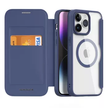 Dux Ducis Skin X Pro Folio Case with MagSafe for Apple iPhone 15 Pro Max, Juoda