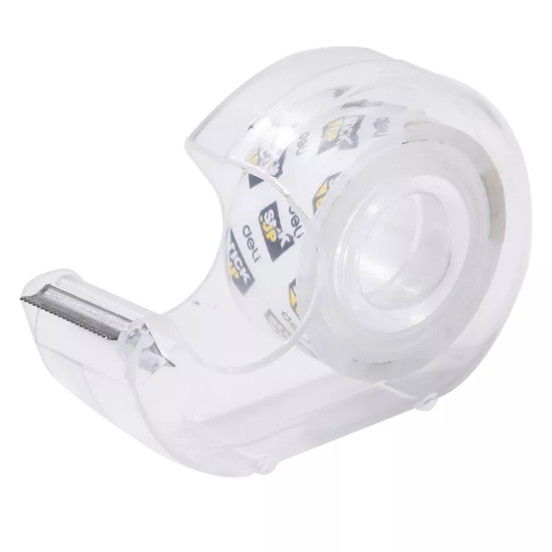 Deli Transparent Adhesive Tape with Dispenser 12mm x 10m