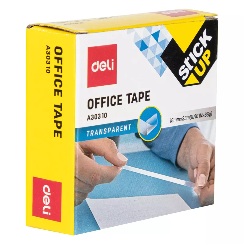 Deli Transparent Adhesive Tape 18mm x 20m BOPP Clear Tape
