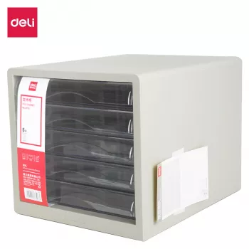 Deli stalčinis modulis 5 stalčiai 27.5x34x26 cm šviesiai pilkas