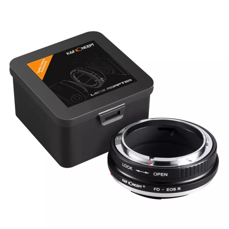 K&F Concept Canon FD į RF objektyvo laikiklio adapteris (juodas)