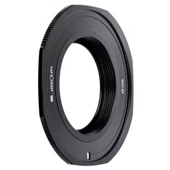 K&F Concept PRO Objektyvo Laikiklio Adapteris Canon EOS EF/EF-S į M42 Fotoaparato Korpusą – Juodas