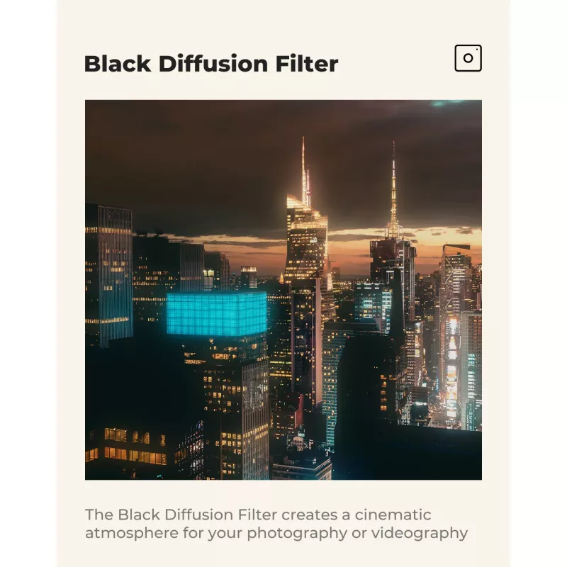 K&F Concept Black Diffusion 1/4 Filtras 55mm