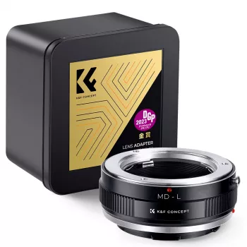 K&F adapteris Minolta MD/MC objektyvams į Leica L-Mount fotoaparatą - Juodas