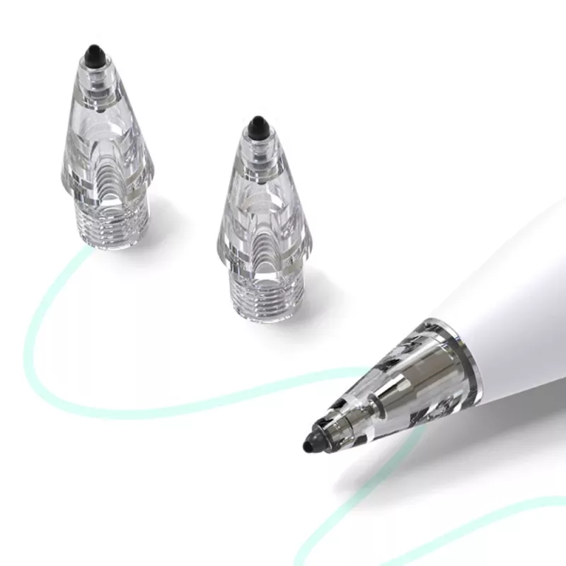 Metapen Air-Flex Tips - Transparent (4-Pack) Replacement Stylus Nibs for Metapen Pencil A8, A11, M1