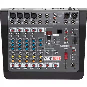 Allen & Heath ZEDi-10FX 10 kanalų mikrofoninis stiprintuvas su USB garso sąsaja ir efektais