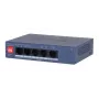 DAHUA CS4005-4GT-36 Valdomas L2 Gigabit Ethernet komutatorius su 4 prievadais PoE+ 36W, skirtas montuoti ant stalo arba sienos
