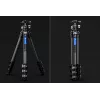 Leofoto LSR-284C+LH-30 CNC Tripod with Leveling Base and Panning Clamp, 4-Section 28/25/22/19mm