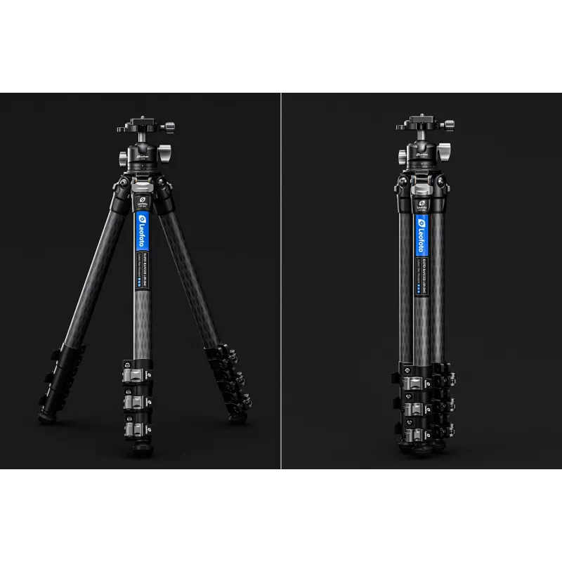 Leofoto LSR-284C+LH-30 CNC Tripod with Leveling Base and Panning Clamp, 4-Section 28/25/22/19mm