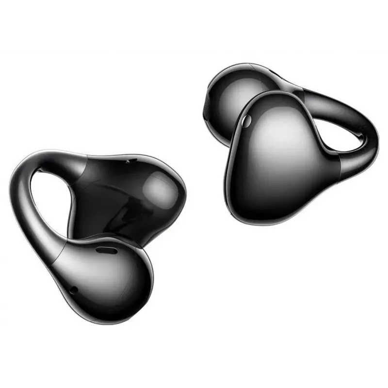 realme Buds Clip Czarne juodi laidiniai ausinukai su 3,5 mm lizdu ir mikrofonu