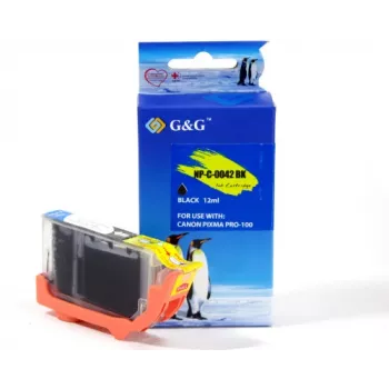 G&G Ninestar suderinama rašalo kasetė, skirta Canon CLI-42BK (6384B001) juoda