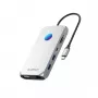 ORICO XCR 12-in-1 USB-C Dockavimo Stotelė su RGB, 2x USB-A 3.1, 1x USB-A 2.0, 1x USB-C PD 100W, 1x USB-C 3.1, 2x HDMI 2.0 4K 60Hz, 1x VGA 1080p, 1x microSD/SD 3.0, 1x RJ45 Gigabit Ethernet, 1x Audio CTIA 3.5mm - Pilka