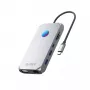 ORICO XCR 12-in-1 USB-C Docking Station su RGB, 3x USB-A 3.1, 1x USB-A 2.0, 1x USB-C PD 100W, 1x USB-C 3.1, 1x HDMI 1.4 4K 30Hz, 1x VGA 1080p, 1x microSD/SD 3.0, 1x RJ45 Gigabit Ethernet, 1x Audio CTIA 3.5mm - Pilka