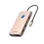 ORICO XCR 12w1 RGB USB-C Docking Station, 12-in-1, 3x USB-A 3.1, 1x USB-A 2.0, 1x USB-C PD 100W, 1x USB-C 3.1, 1x HDMI 1.4 4K 30Hz, 1x VGA 1080p, 1x microSD/SD 3.0, 1x RJ45 Gigabit Ethernet, 1x Audio CTIA 3.5mm, Rose Gold