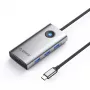 ORICO PW11 USB-C 6-in-1 Hub, 3x USB-A 3.0, 1x USB-C PD 100W, 1x HDMI 4K 30Hz, 1x RJ45 2.5G Ethernet, Grey