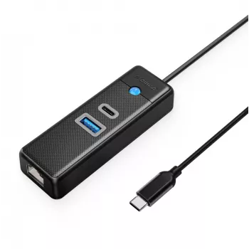 ORICO PW3UR25-C3 USB-C Hub 3-Port USB-A 3.0 USB-C 3.0 2.5G Ethernet 0.15m Black
