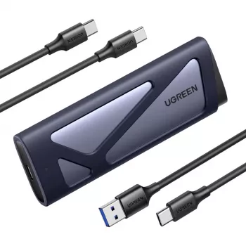 UGREEN USB 3.2 Gen 2 M.2 NVMe & SATA SSD Enclosure Tool-Free External Hard Drive Case