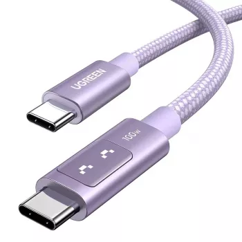 UGREEN Uno L509 USB-C į USB-C laidas, 100W, 2m, violetinis