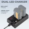 K&F Concept Dual USB Charger, skirta Sony NP-FZ100 akumuliatoriams - KF28.0010