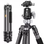 K&F Concept X284C4 anglies pluošto trikojis su BH-36 rutuline galvute, 172 cm, 16 kg apkrova, monopodu, 4 sekcijų užsukamais fiksatoriais, suderinamas su Arca-Swiss | ITwork.lt