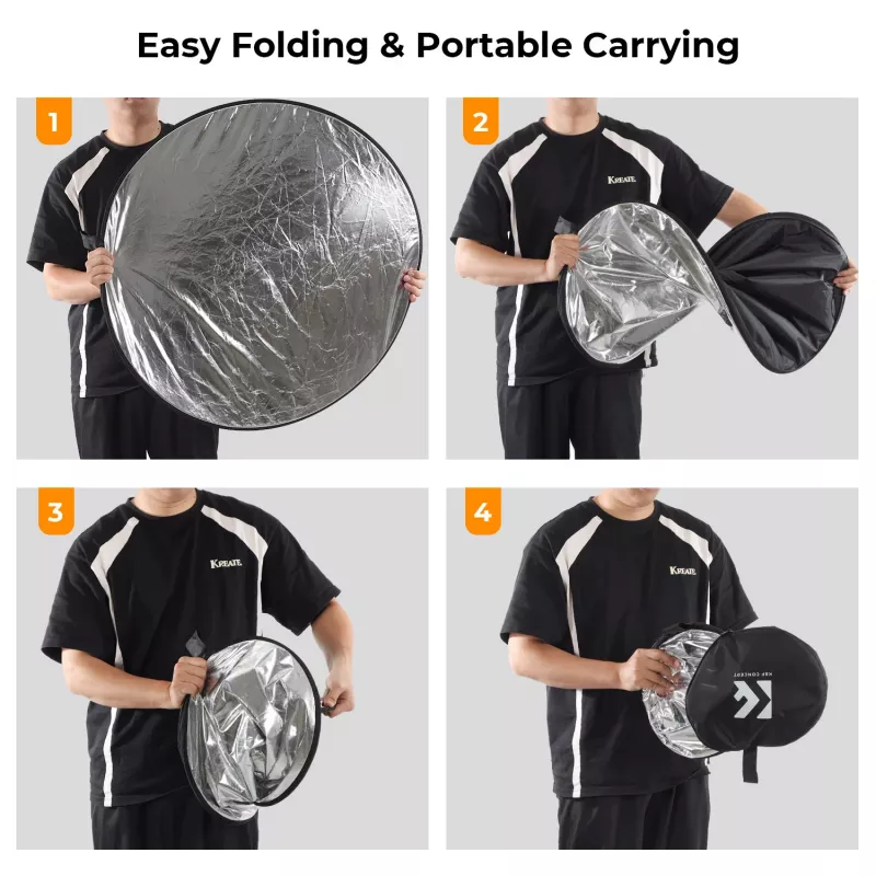 K&F Concept 5-in-1 Collapsible Round Reflector 80cm with Carrying Bag (KF18.0002)